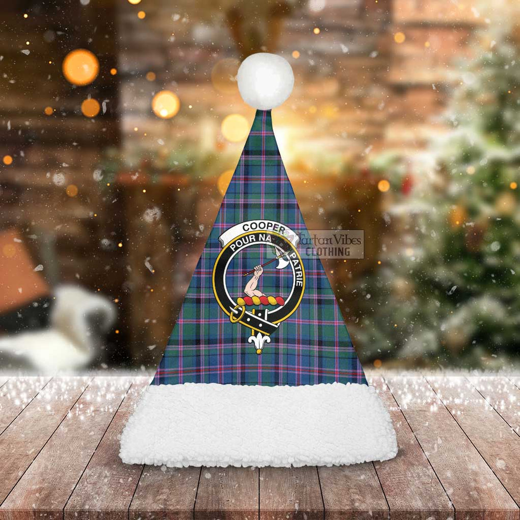 Tartan Vibes Clothing Cooper Tartan Christmas Santa Hats with Family Crest