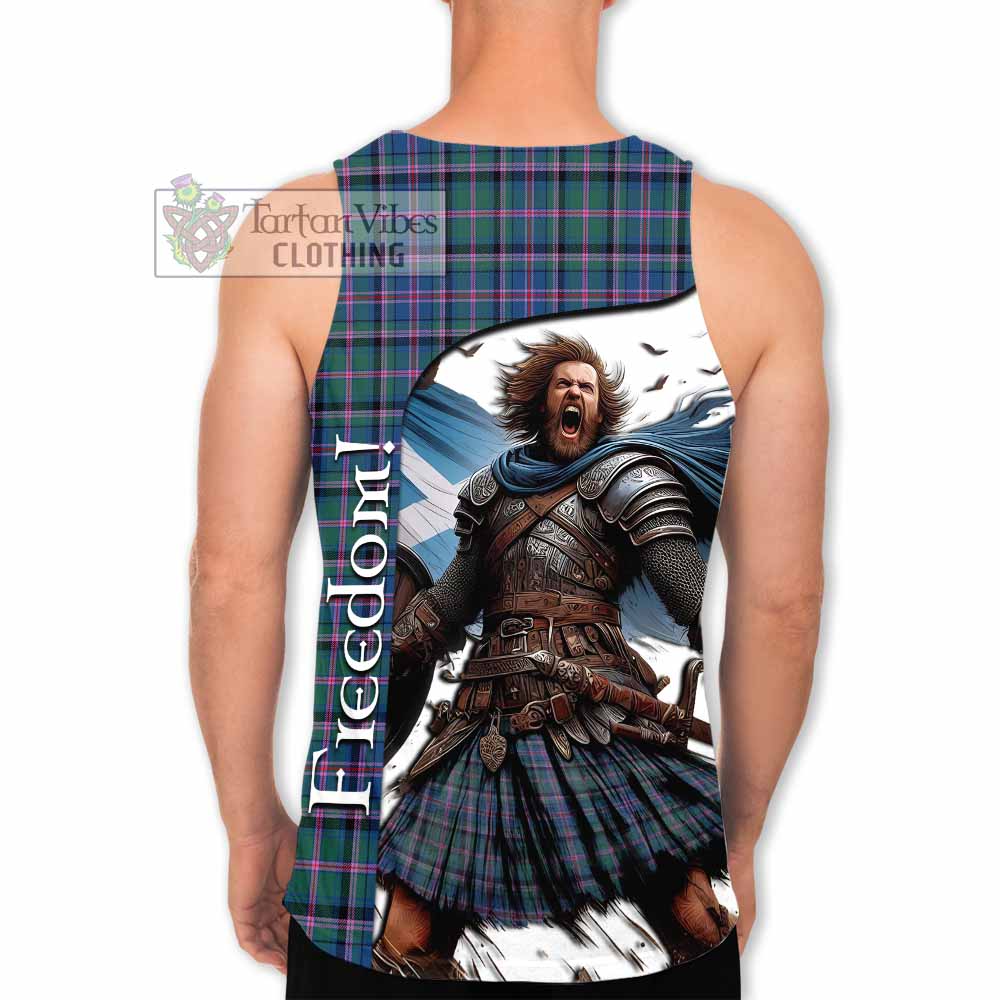 Tartan Vibes Clothing Cooper Crest Tartan Men's Tank Top Inspired by the Freedom of Scottish Warrior