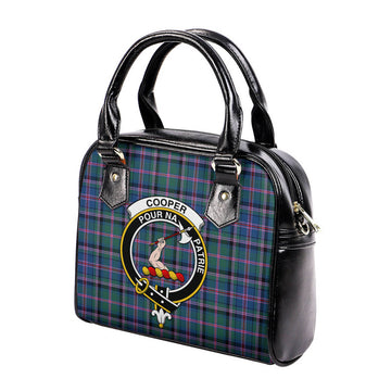 Cooper Tartan Shoulder Handbags with Family Crest