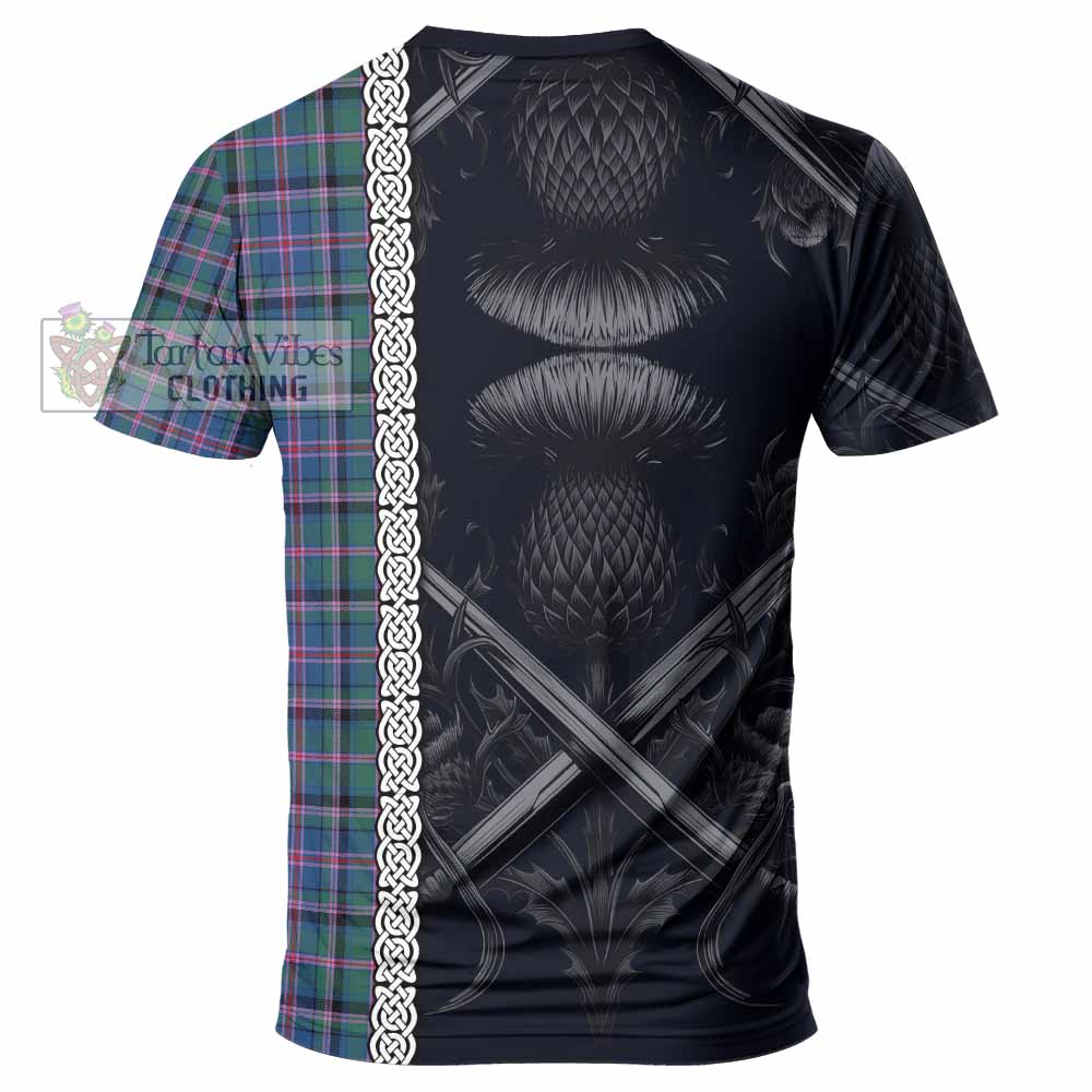 Tartan Vibes Clothing Cooper Tartan T-Shirt with Family Crest Cross Sword Thistle Celtic Vibes