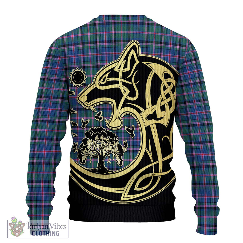 Cooper Tartan Ugly Sweater with Family Crest Celtic Wolf Style - Tartan Vibes Clothing