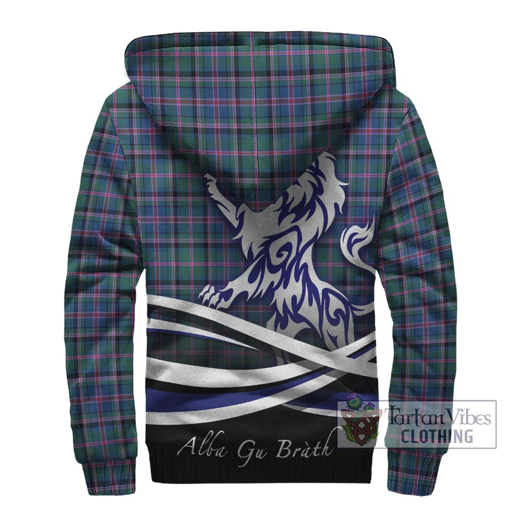 Cooper Tartan Sherpa Hoodie with Alba Gu Brath Regal Lion Emblem - Tartanvibesclothing Shop