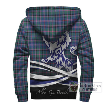 Cooper Tartan Sherpa Hoodie with Alba Gu Brath Regal Lion Emblem