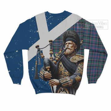 Cooper Tartan Sweatshirt with Family Crest Scottish Bagpiper Vibes