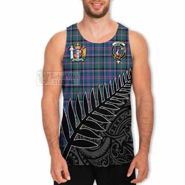 Cooper Crest Tartan Men's Tank Top with New Zealand Silver Fern Half Style