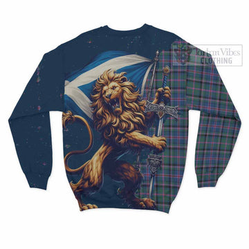 Cooper Tartan Family Crest Sweatshirt with Scottish Majestic Lion