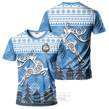 Cooper Clan Christmas T-Shirt Celtic Reindeer Style