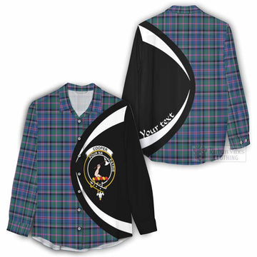 Cooper Tartan Women's Casual Shirt with Family Crest Circle Style