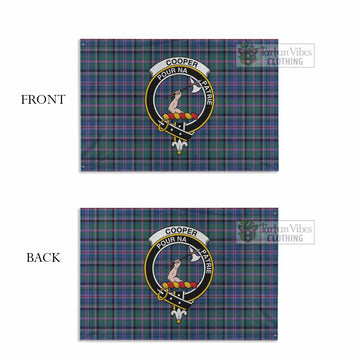 Cooper Tartan House Flag with Family Crest