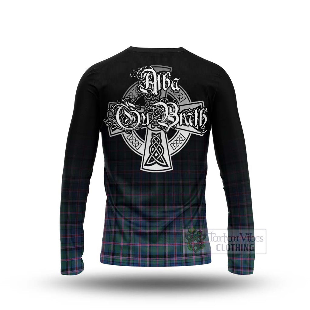 Tartan Vibes Clothing Cooper Tartan Long Sleeve T-Shirt Featuring Alba Gu Brath Family Crest Celtic Inspired