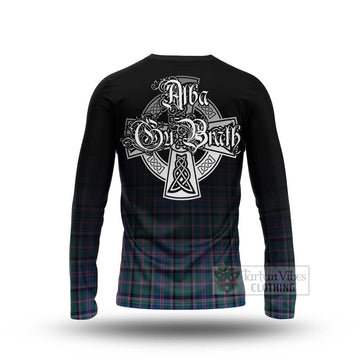 Cooper Tartan Long Sleeve T-Shirt Featuring Alba Gu Brath Family Crest Celtic Inspired