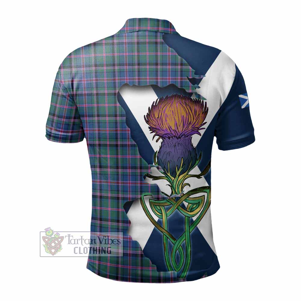 Cooper Tartan Family Crest Polo Shirt Scottish Thistle Celtic Inspired - Tartan Vibes Clothing