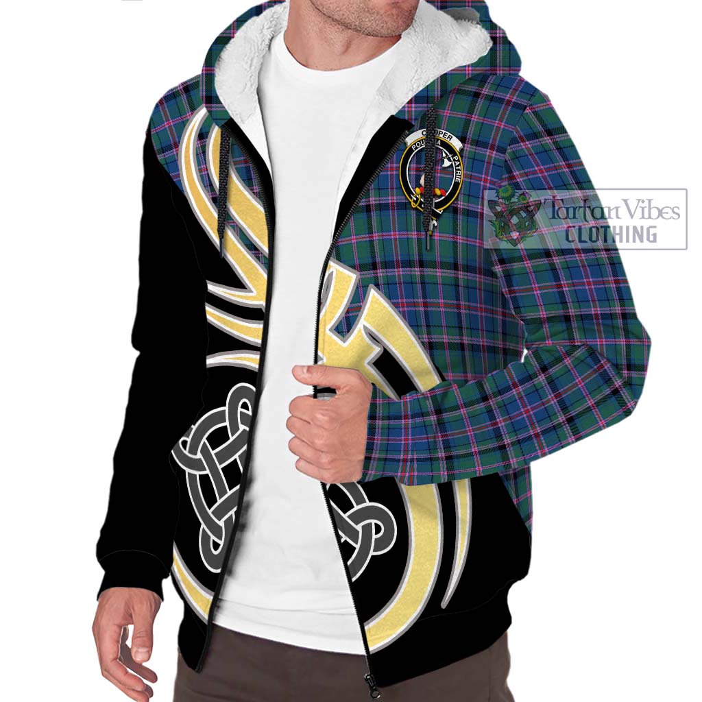 Cooper Tartan Sherpa Hoodie with Family Crest and Celtic Symbol Style - Tartan Vibes Clothing