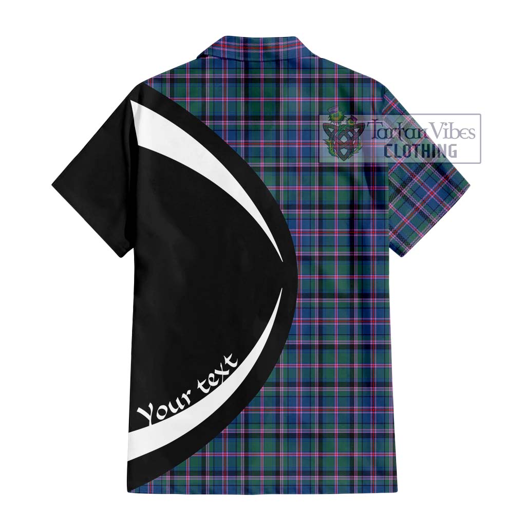 Cooper Tartan Short Sleeve Button Up with Family Crest Circle Style - Tartan Vibes Clothing