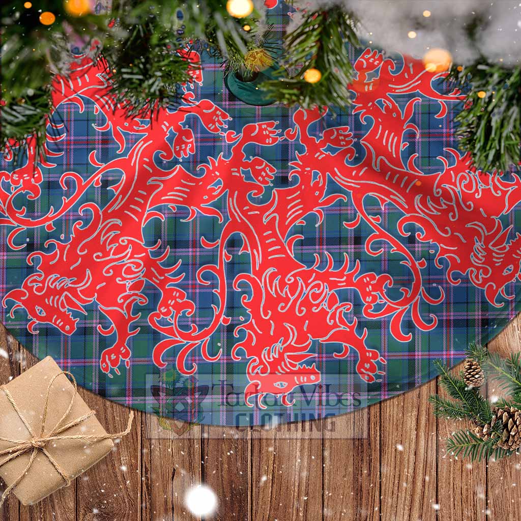 Tartan Vibes Clothing Cooper Tartan Christmas Tree Skirt Lion Rampant Style