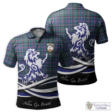 Cooper Tartan Polo Shirt with Alba Gu Brath Regal Lion Emblem