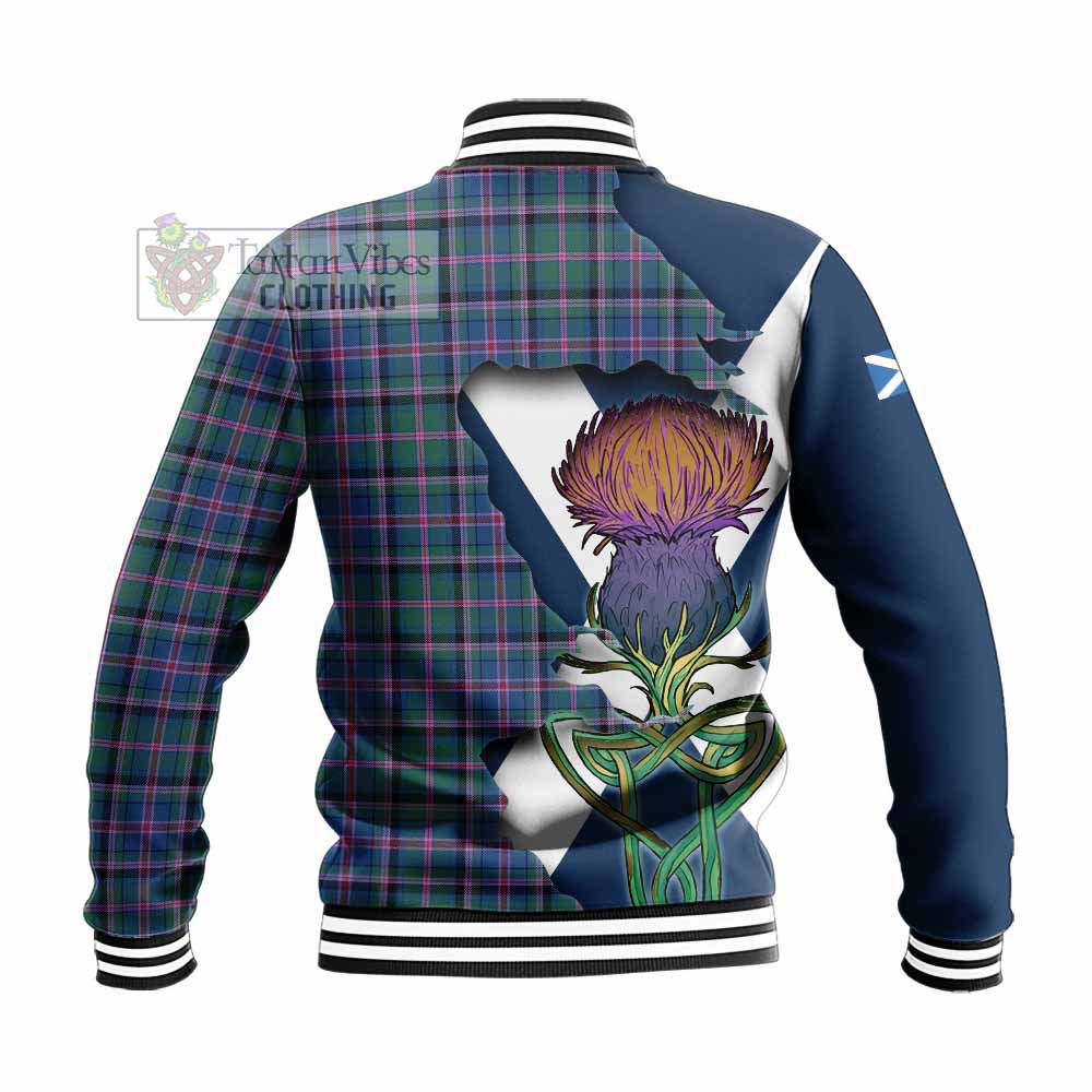 Cooper Tartan Family Crest Baseball Jacket Scottish Thistle Celtic Inspired - Tartan Vibes Clothing
