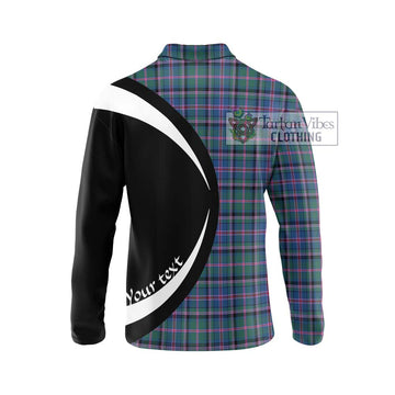 Cooper Tartan Long Sleeve Polo Shirt with Family Crest Circle Style