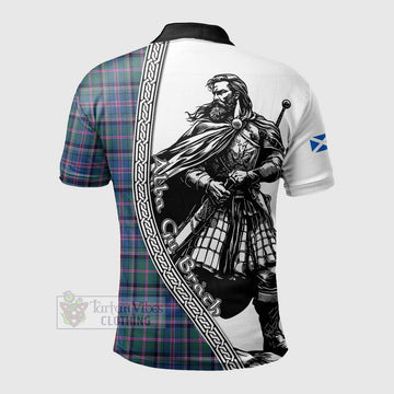 Cooper Tartan Clan Crest Polo Shirt with Highlander Warrior Celtic Style