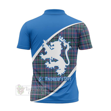 Cooper Family Crest Tartan Zipper Polo Shirt Celebrate Saint Andrew's Day in Style