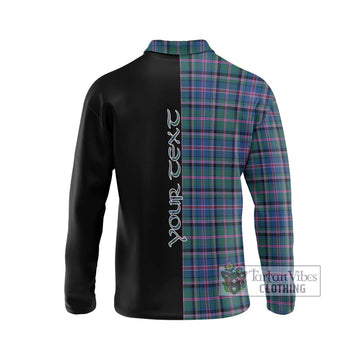 Cooper Tartan Long Sleeve Polo Shirt with Family Crest and Half Of Me Style