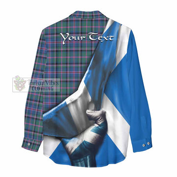 Cooper Tartan Women's Casual Shirt with Family Crest Scotland Patriotic Style