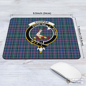 Cooper Tartan Mouse Pad with Family Crest