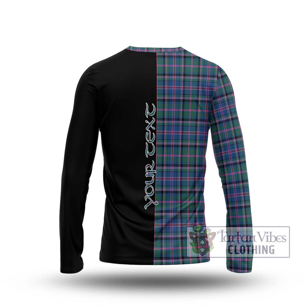 Cooper Tartan Long Sleeve T-Shirt with Family Crest and Half Of Me Style - Tartanvibesclothing Shop