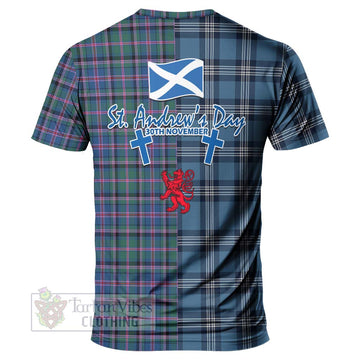 Cooper Tartan T-Shirt Happy St. Andrew's Day Half Tartan Style