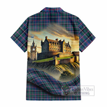 Cooper Tartan Family Crest Hawaiian Shirt with Scottish Ancient Castle Style - Tartan Vibes Clothing