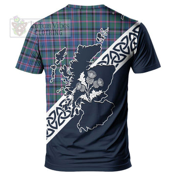 Cooper Tartan T-Shirt Featuring Thistle and Scotland Map