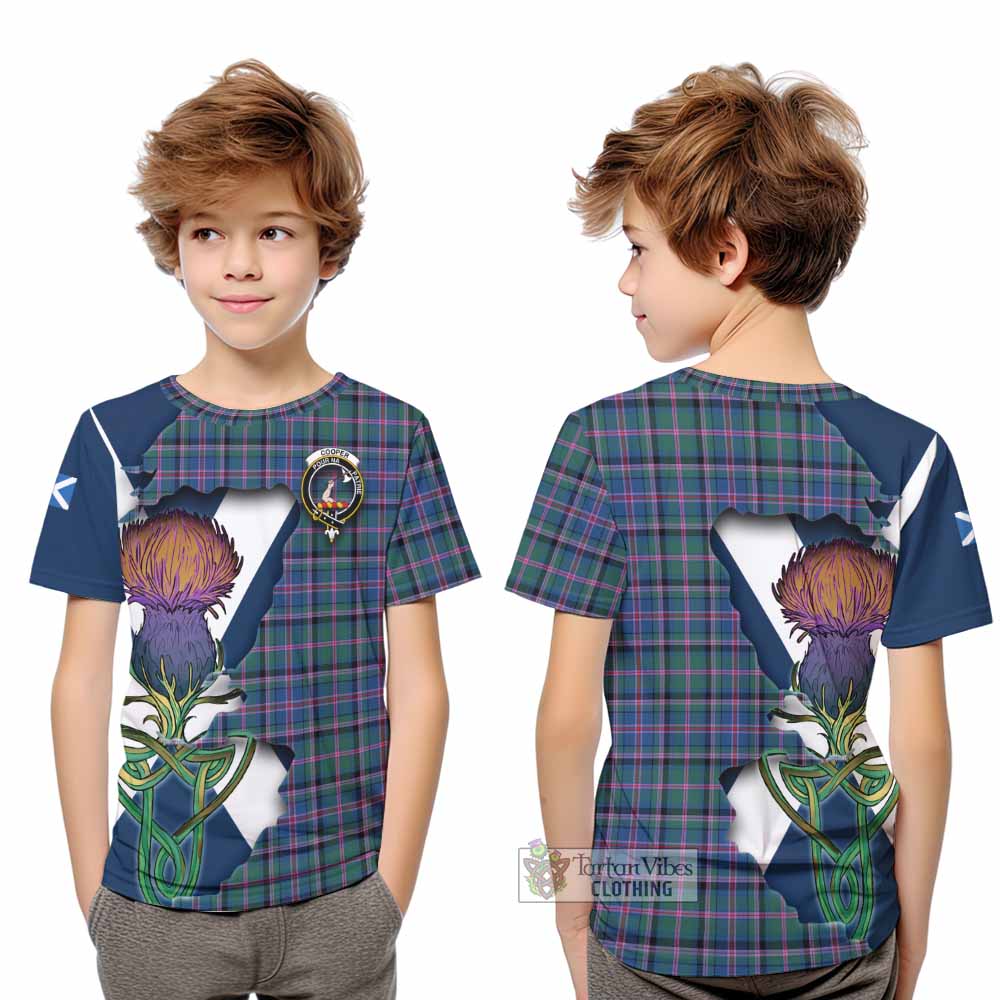 Cooper Tartan Family Crest Kid T-Shirt Scottish Thistle Celtic Inspired - Tartan Vibes Clothing