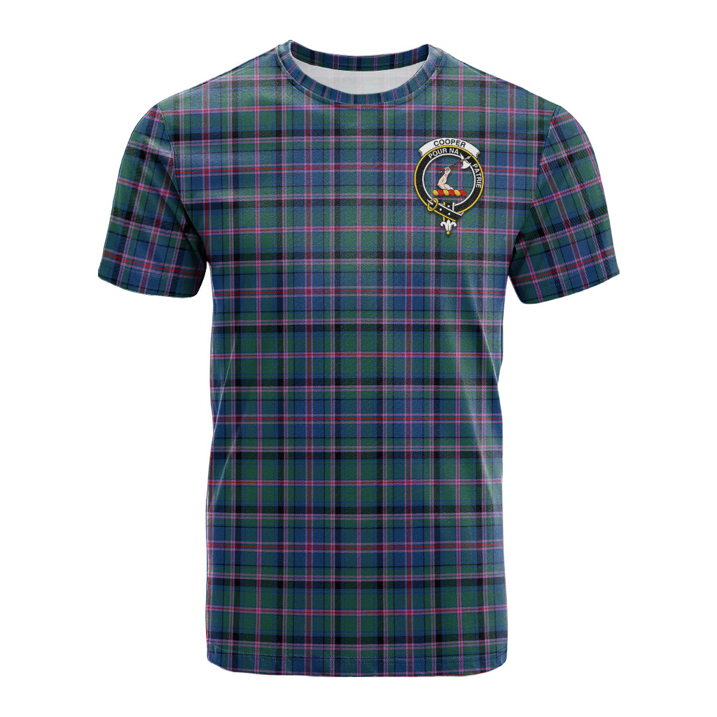 Cooper Tartan T-Shirt with Family Crest - Tartan Vibes Clothing