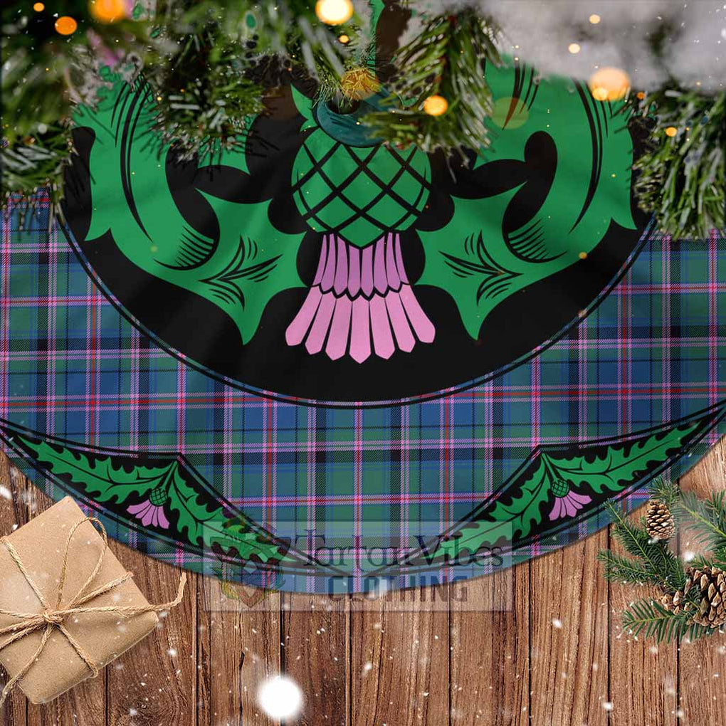 Tartan Vibes Clothing Cooper Tartan Christmas Tree Skirt Scottish Thistle Style