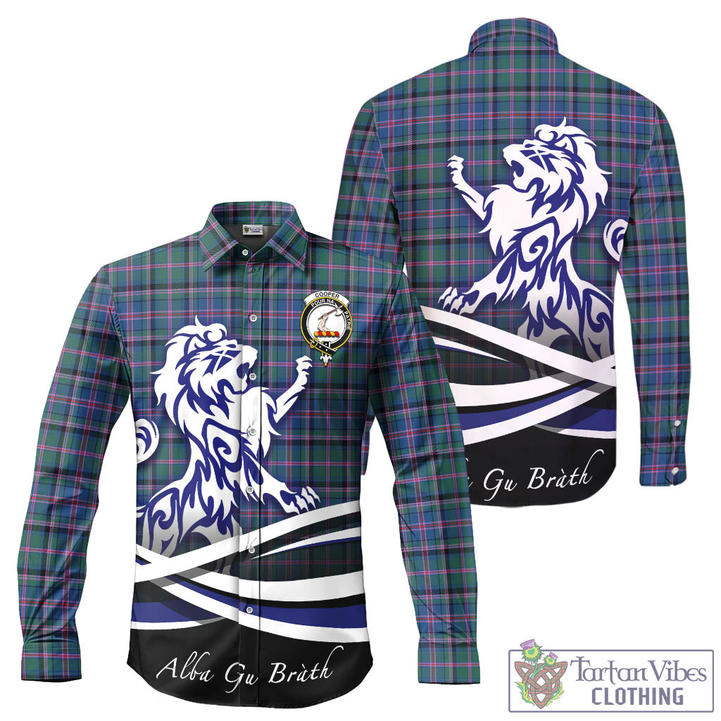 cooper-tartan-long-sleeve-button-up-shirt-with-alba-gu-brath-regal-lion-emblem