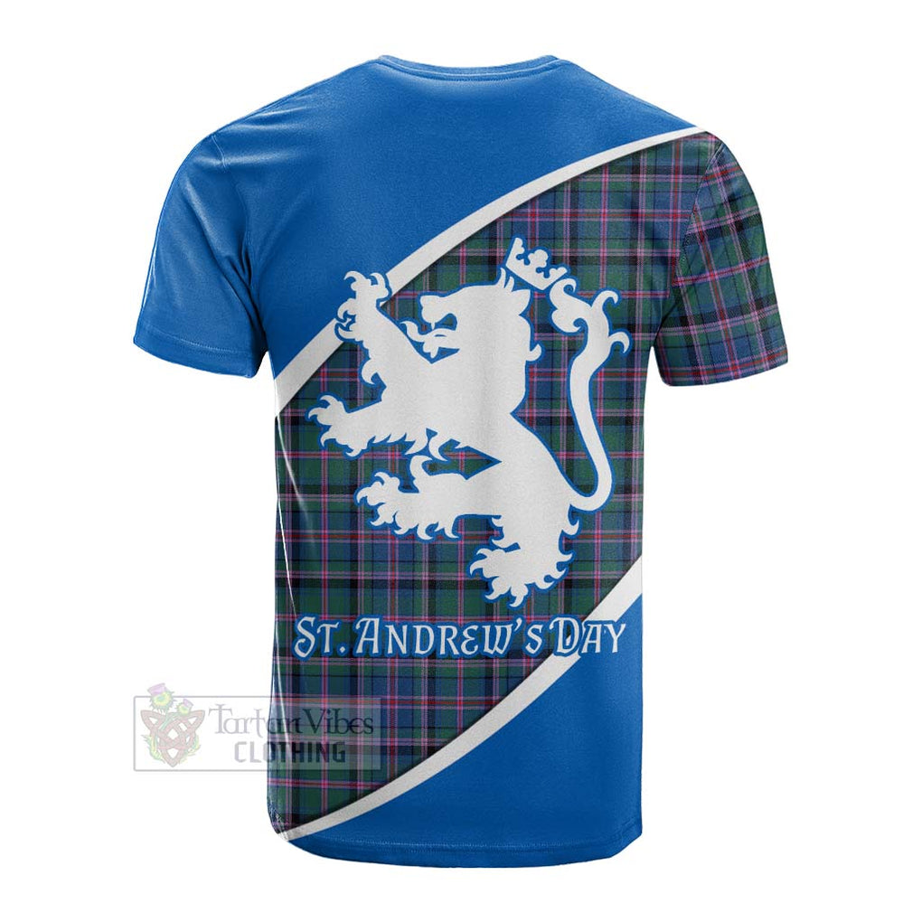 Tartan Vibes Clothing Cooper Family Crest Tartan Cotton T-shirt Celebrate Saint Andrew's Day in Style