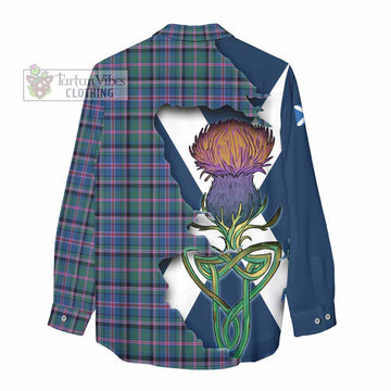 Cooper Tartan Family Crest Women's Casual Shirt Scottish Thistle Celtic Inspired - Tartan Vibes Clothing