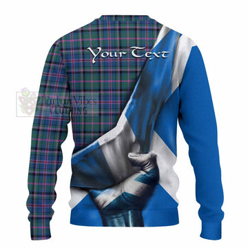 Cooper Tartan Knitted Sweater with Family Crest Scotland Patriotic Style