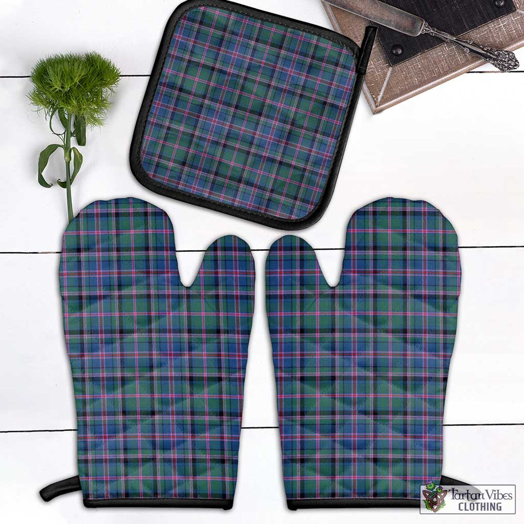 Cooper Tartan Combo Oven Mitt & Pot-Holder Combo 1 Oven Mitt & 1 Pot-Holder Black - Tartan Vibes Clothing