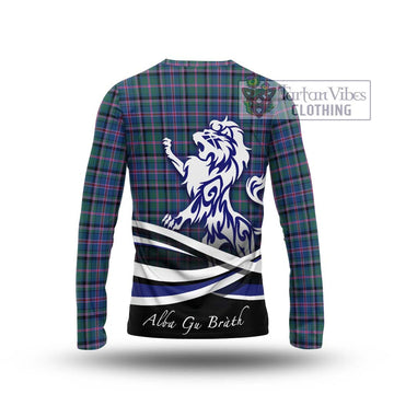 Cooper Tartan Long Sleeve T-Shirt with Alba Gu Brath Regal Lion Emblem