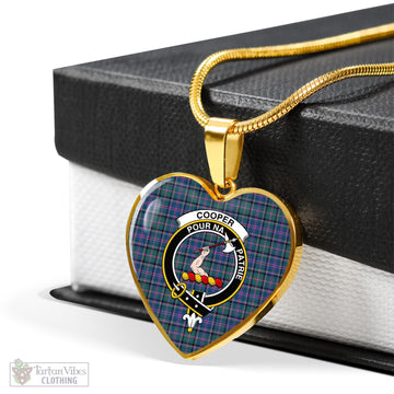 Cooper Tartan Heart Necklace with Family Crest