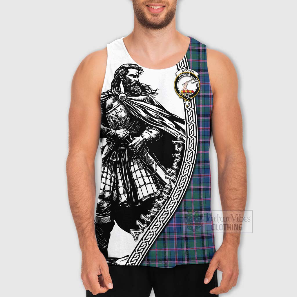 Tartan Vibes Clothing Cooper Tartan Clan Crest Men's Tank Top with Highlander Warrior Celtic Style