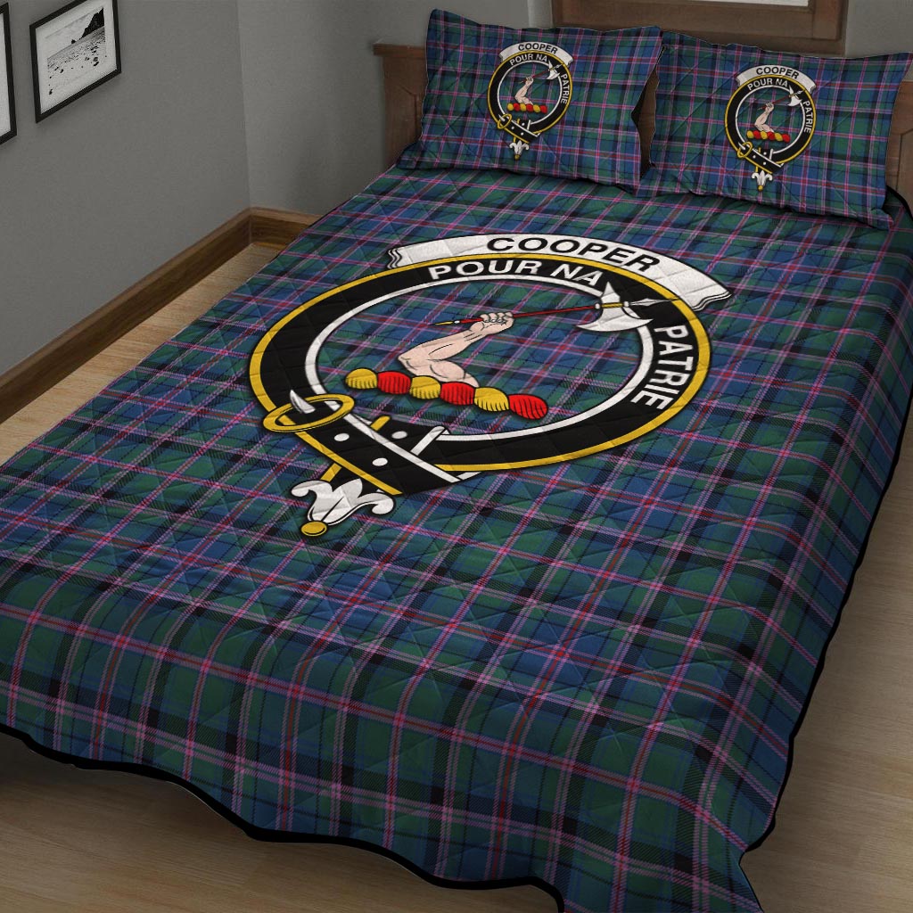 Cooper Tartan Quilt Bed Set with Family Crest - Tartan Vibes Clothing