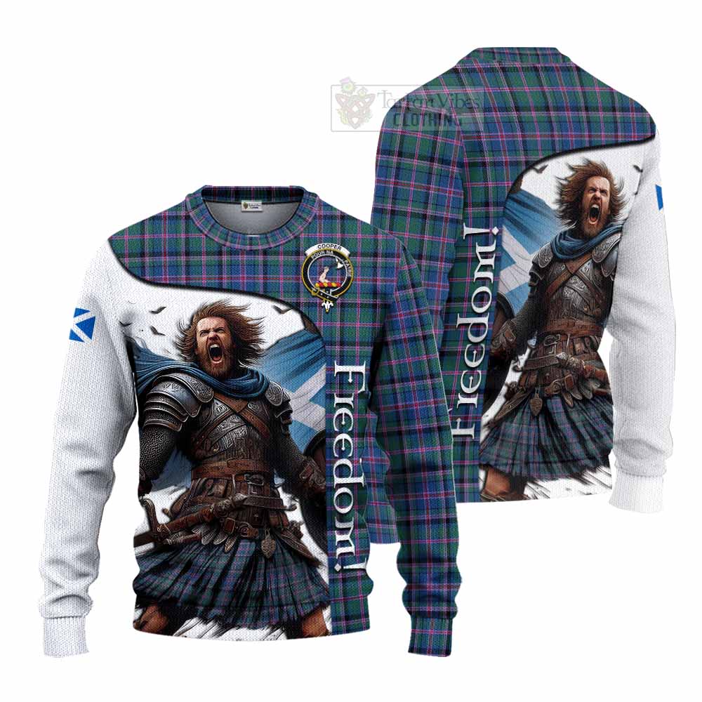 Tartan Vibes Clothing Cooper Crest Tartan Knitted Sweater Inspired by the Freedom of Scottish Warrior