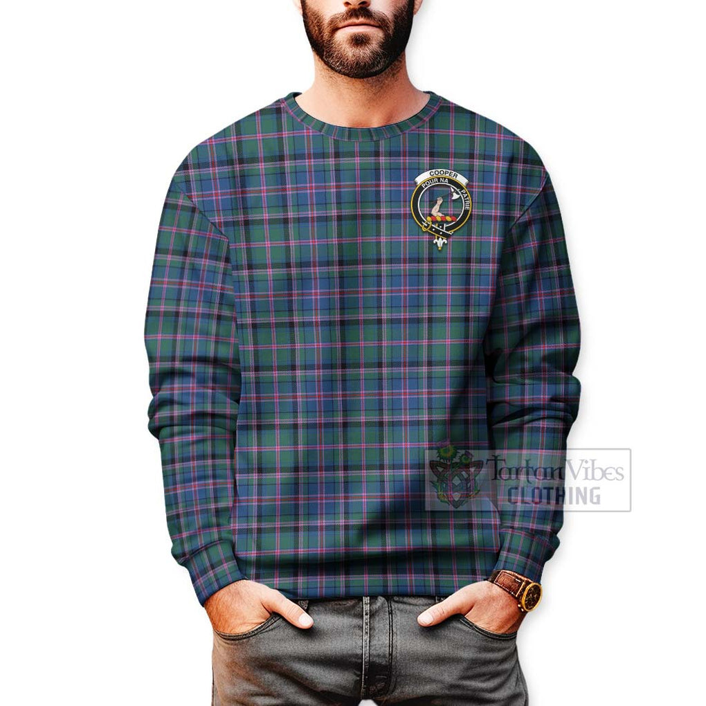 Tartan Vibes Clothing Cooper Tartan Sweatshirt with Family Crest Celtic Skull Style