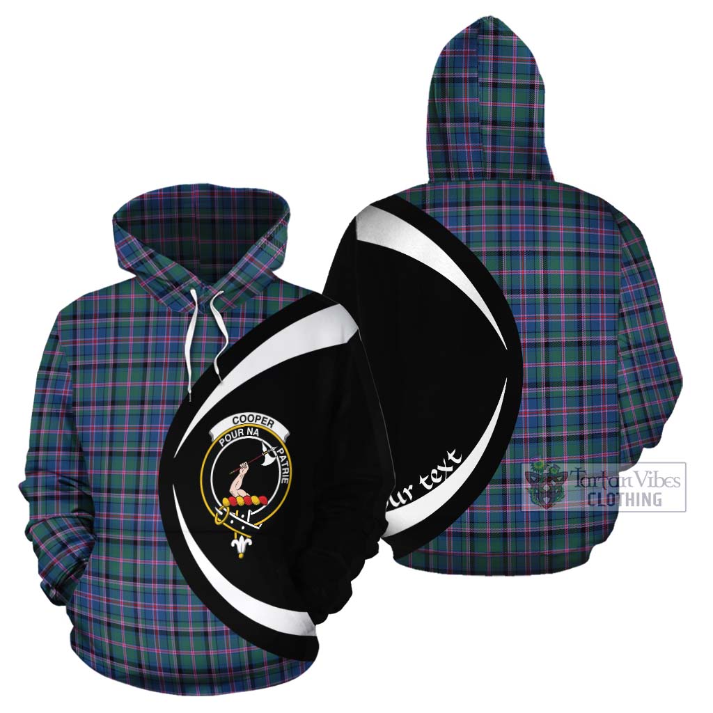 Tartan Vibes Clothing Cooper Tartan Cotton Hoodie with Family Crest Circle Style