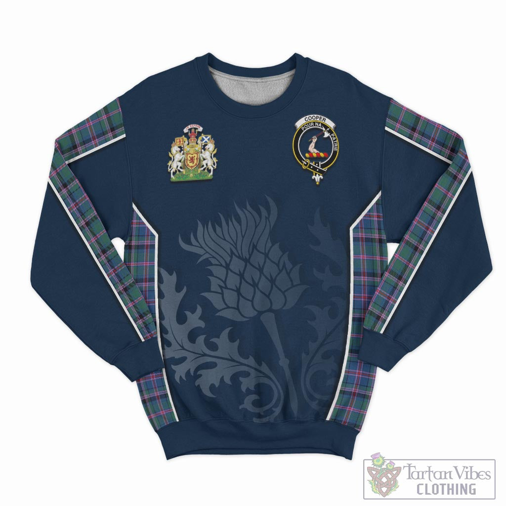 Tartan Vibes Clothing Cooper Tartan Sweatshirt with Family Crest and Scottish Thistle Vibes Sport Style