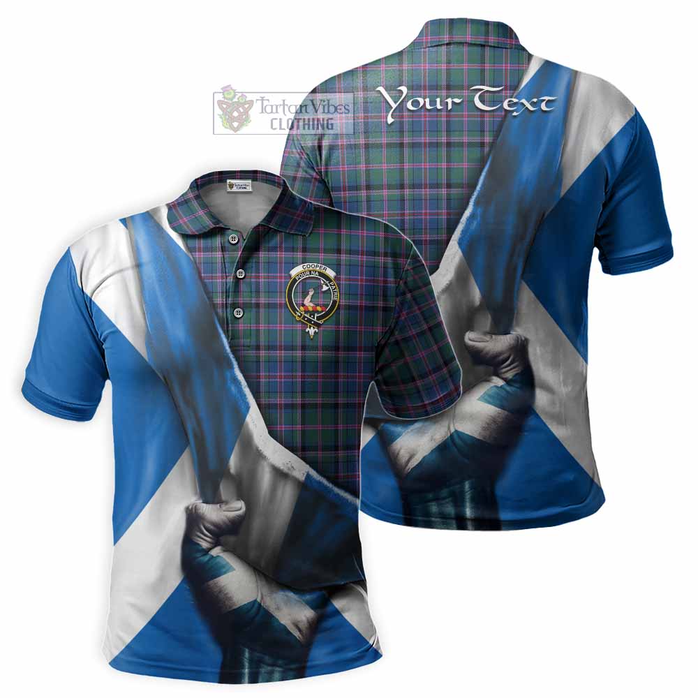 Tartan Vibes Clothing Cooper Tartan Polo Shirt with Family Crest Scotland Patriotic Style