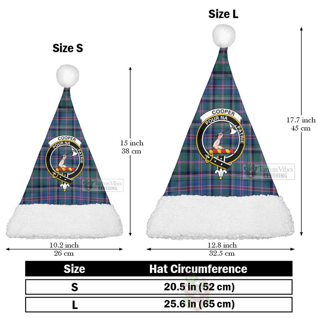 Tartan Vibes Clothing Cooper Tartan Christmas Santa Hats with Family Crest