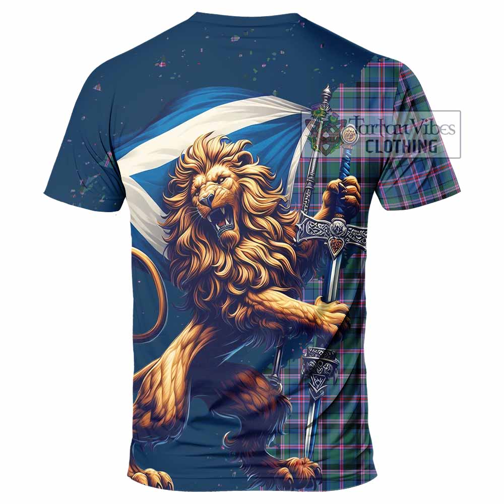 Tartan Vibes Clothing Cooper Tartan Family Crest T-Shirt with Scottish Majestic Lion